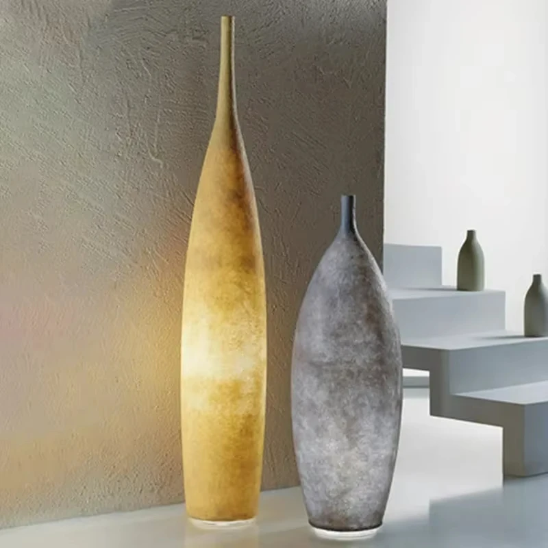 Resin Art Floor Design - Sanat Vazo Zemin Lambası Modern Minimalist