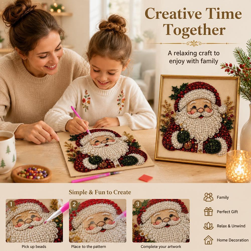 Resin Art Kits - Noel Baba İnci Sanatı DIY Kiti