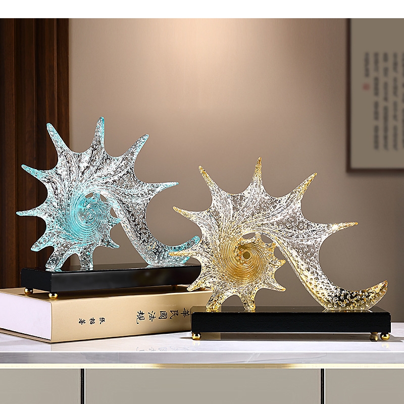 Resin Art Lamp - Işık Lüks Denizyıldızı Heykel Fuaye Dekorasyon