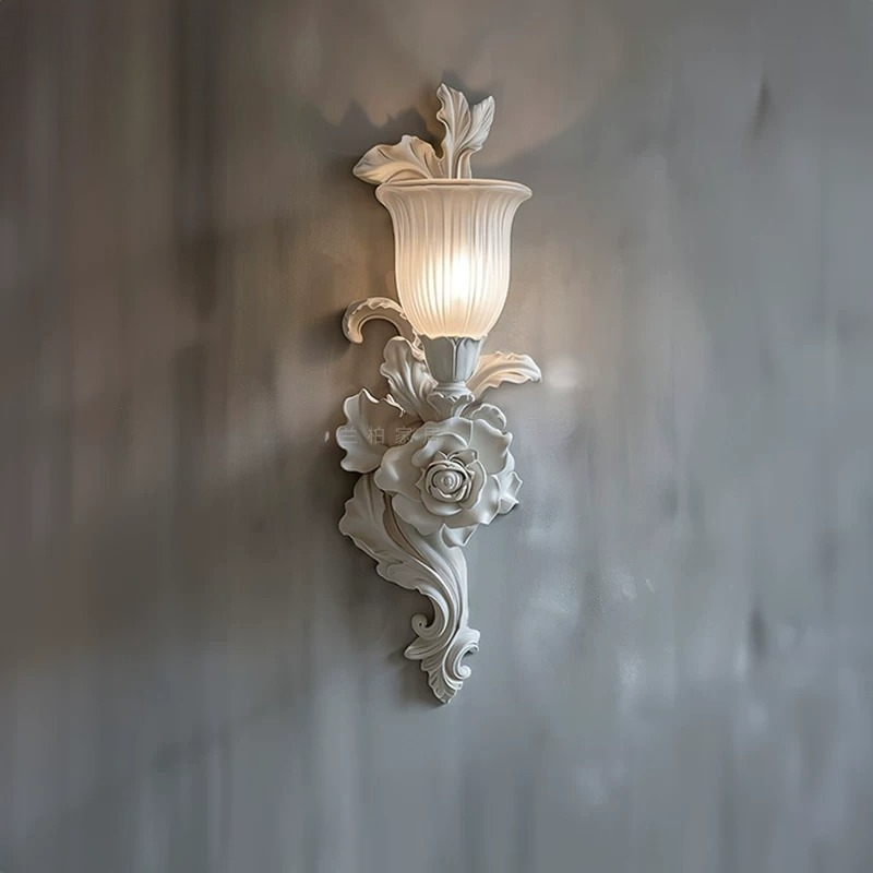 Resin Art Lamp - Fransız duvar lambası, oturma odası giriş