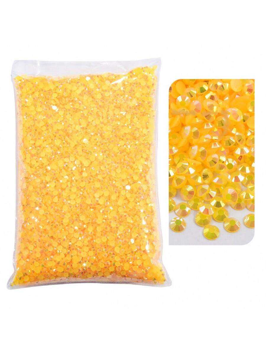 Resin Art Quantity - PEMBE Düz Tabanlı Reçine Taşlar, Yapıştırıcısız