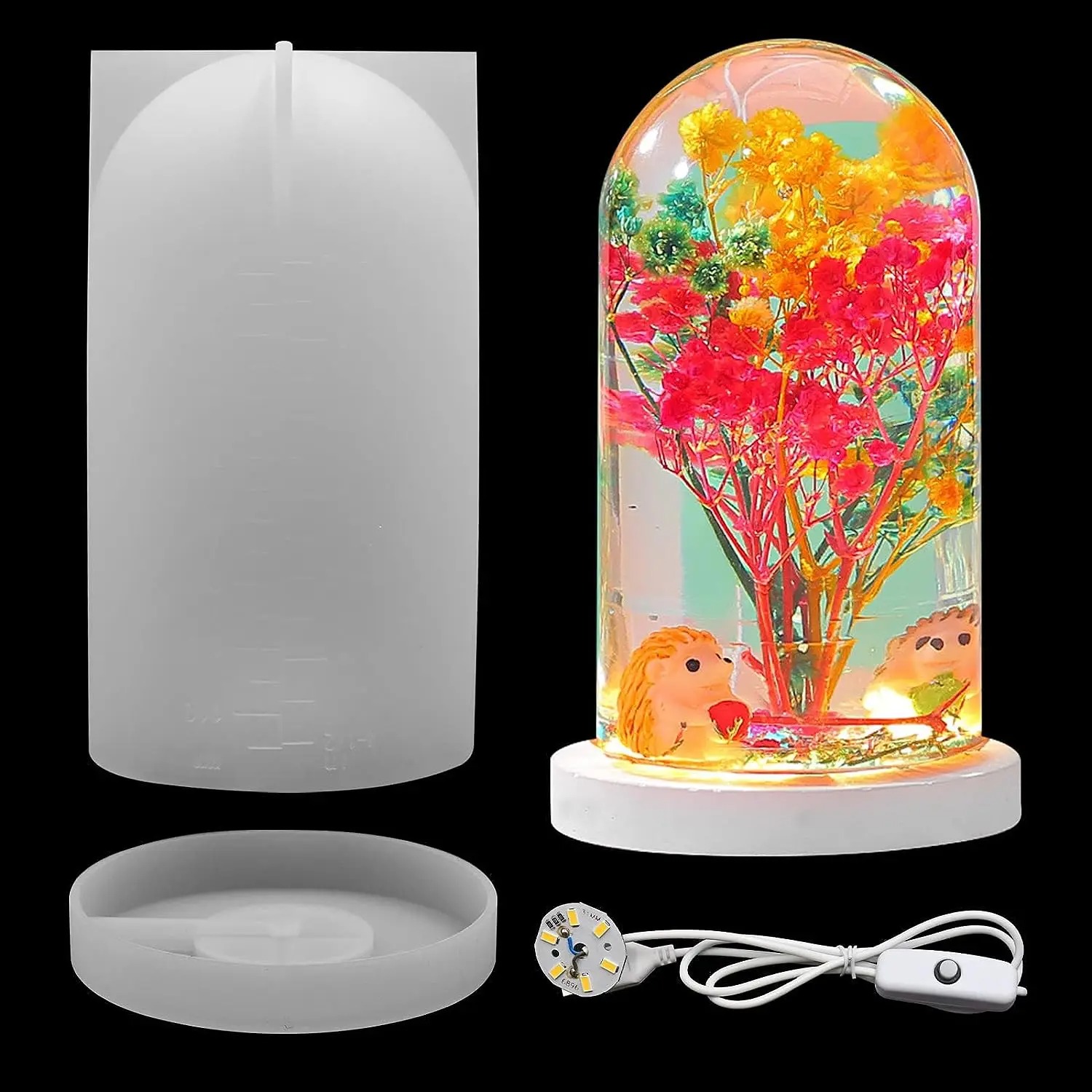 Resin Art Lamp - DIY Kristal Epoksi Reçine Kalıp Led