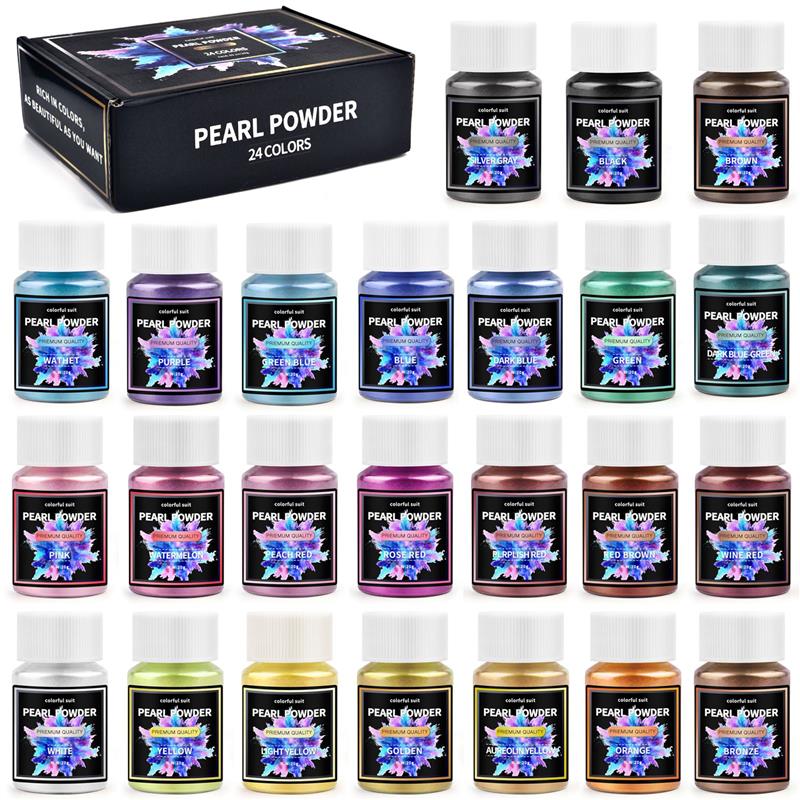 Pearl Powder Resin - 6/24/30 Renk Epoksi Reçine Boya Mika