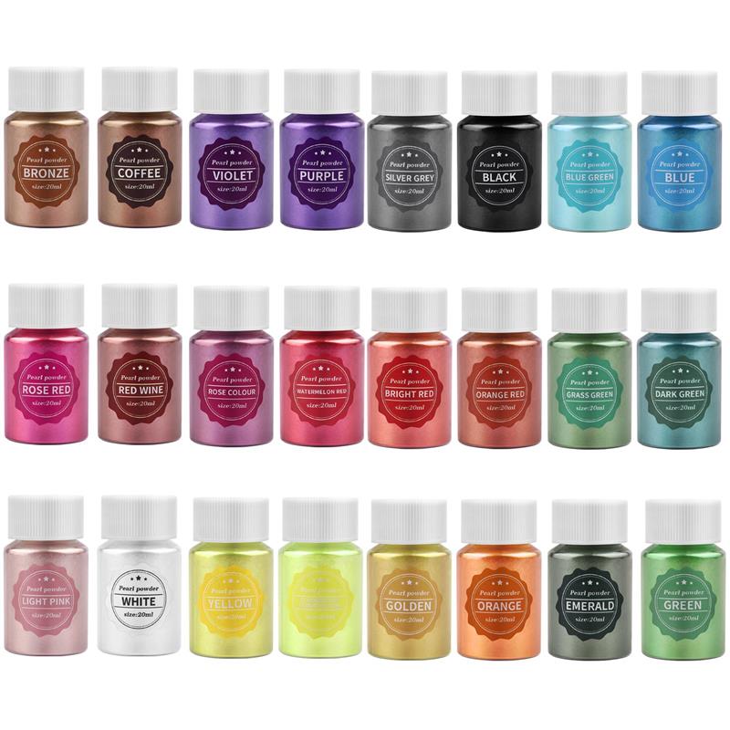 Pearl Powder Resin - 24 Coloers 10g inci tozu UV