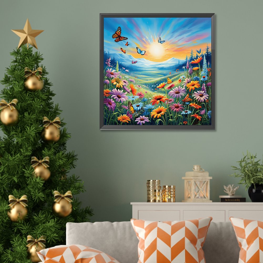 Resin Art Kits - Elmas Boyama Ailesi Sevimli Geyik Çiçek
