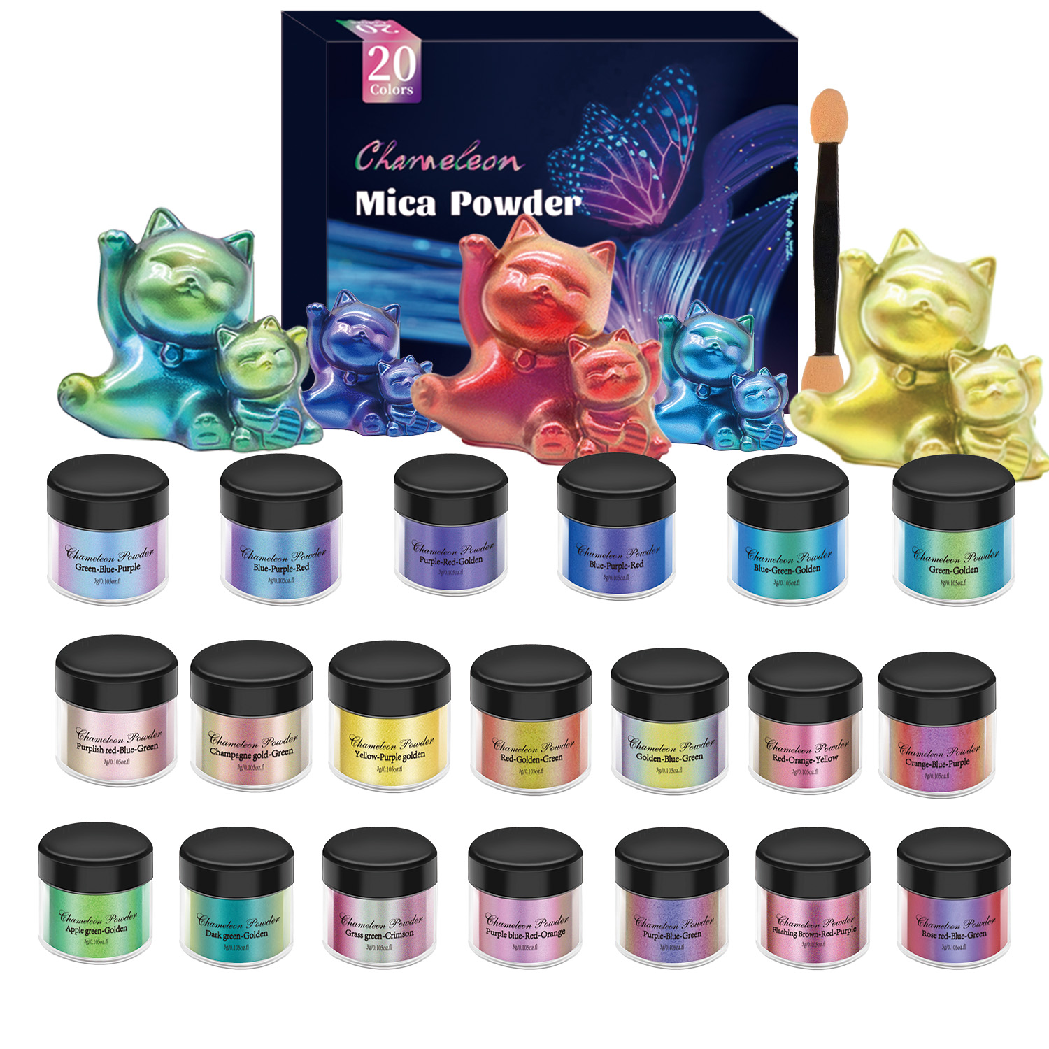 10/20 adet Ayna Bukalemunlar P - Pearl Powder Resin incelemesi ve fiyatı