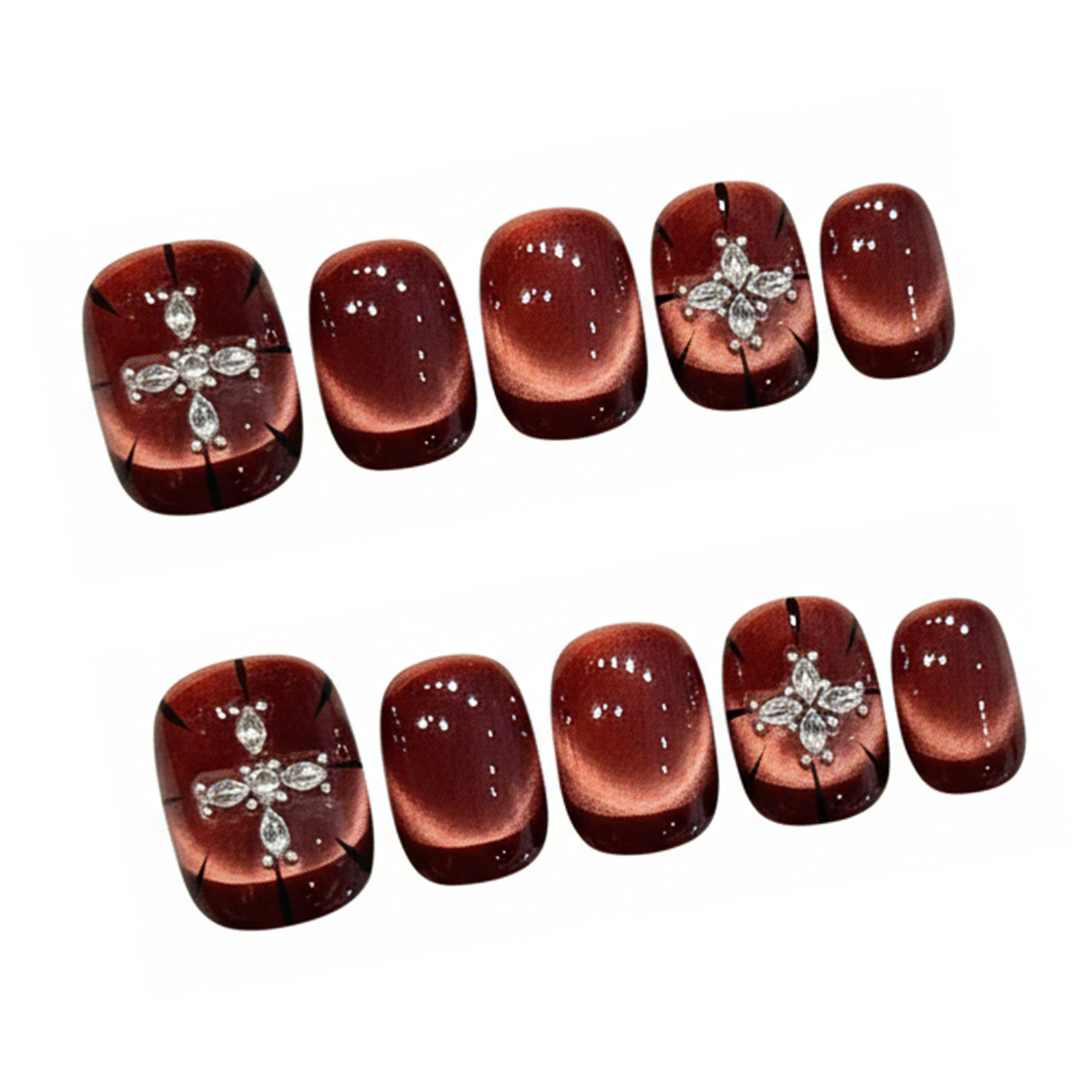 10 adet Şarap Kırmızısı Kedi G - Resin Art Glitter incelemesi ve fiyatı