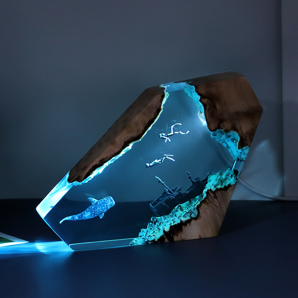 Yeni Yaratıcı Kapalı Yatak Oda - Resin Art Lamp incelemesi ve fiyatı