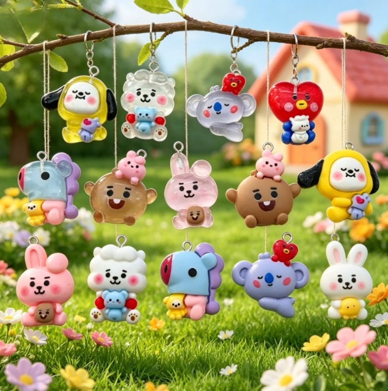 7 adet BT21 Reçine Karikatür F - Resin Art Supplies Near Me incelemesi ve fiyatı