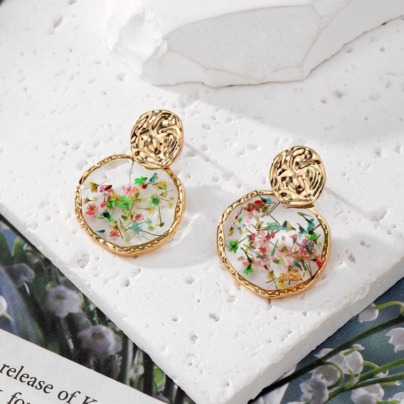 Renkli Kurutulmuş Çiçek Küpe B - Dried Flower Pressed incelemesi ve fiyatı