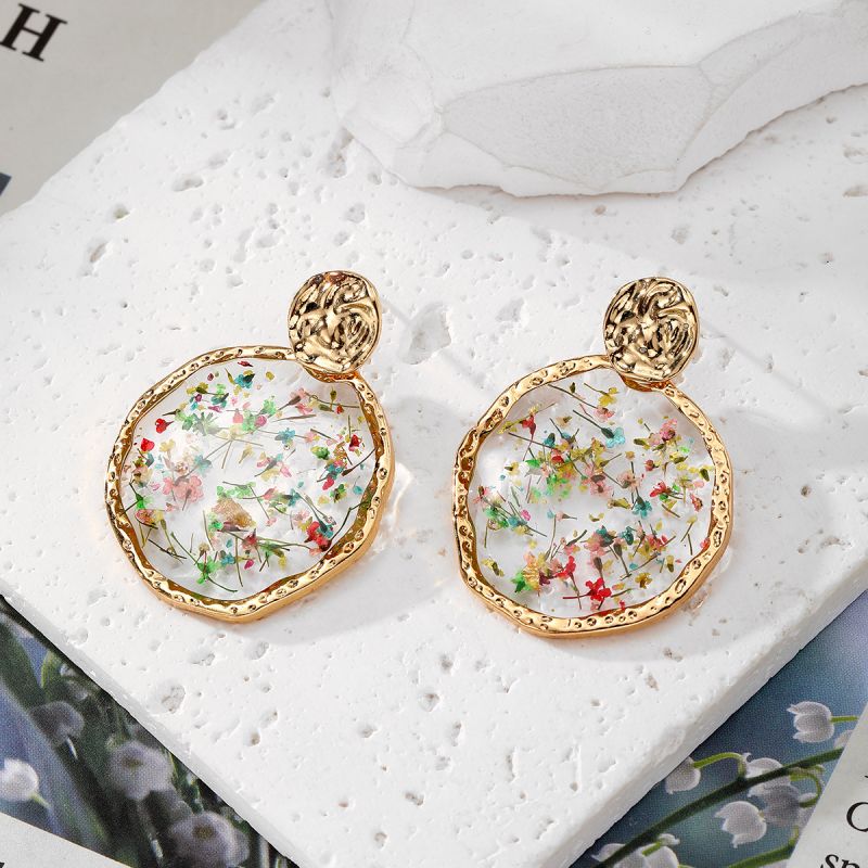 Renkli Kurutulmuş Çiçek Küpe B - Dried Flower Pressed incelemesi ve fiyatı